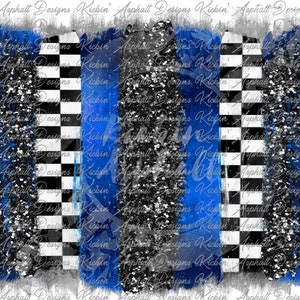 Dark Blue and Black Checkered Brush Strokes PNG Digital File