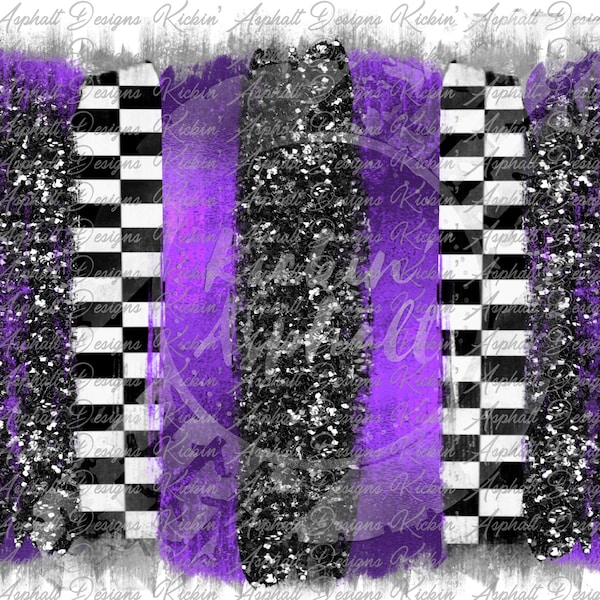 Dark Purple and Black (Large Checkered) Brush Strokes -PNG Digital ONLY