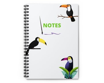 Exotic Birds Spiral Notebook - Ruled Line