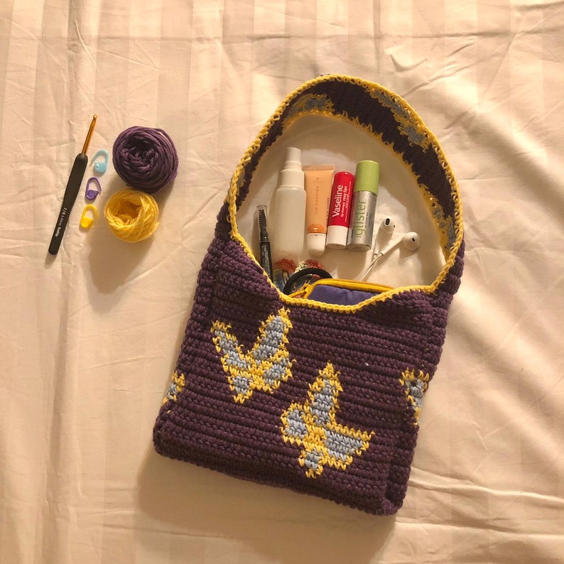crochet bag pattern crochet purse pattern crochet butterfly bag butterfly shoulder bag image 7