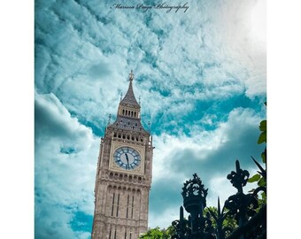 Big Ben Digital Wall Art Print, London Cityscape Decor, Digital Download, Printable Art, UK Travel Gift