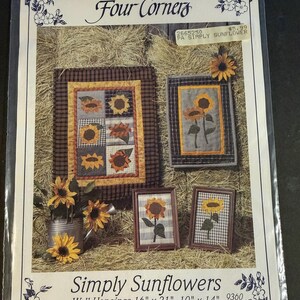 Four Corners "Simply Sunflowers" Quilt pattern.