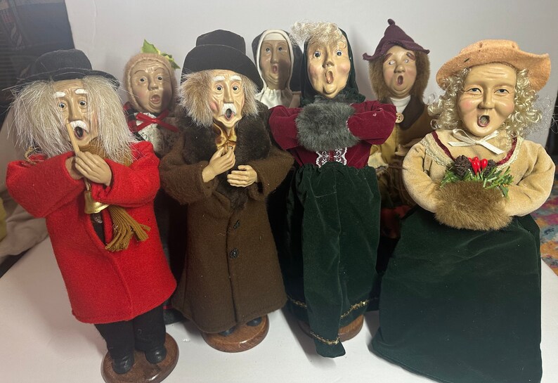 Vintage Christmas Carolers Figurines Set of Seven. Great Etsy