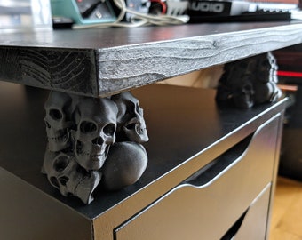 Skull Desk Riser | 3D Printed Desk Riser | Ikea Desk Riser | 3D Printed Skull Desk Riser | 3D Printed Skull | Desk stand