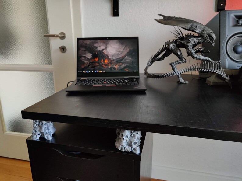 Skull Desk Riser | 3D Printed Desk Riser | Ikea Desk Riser | 3D Printed ...