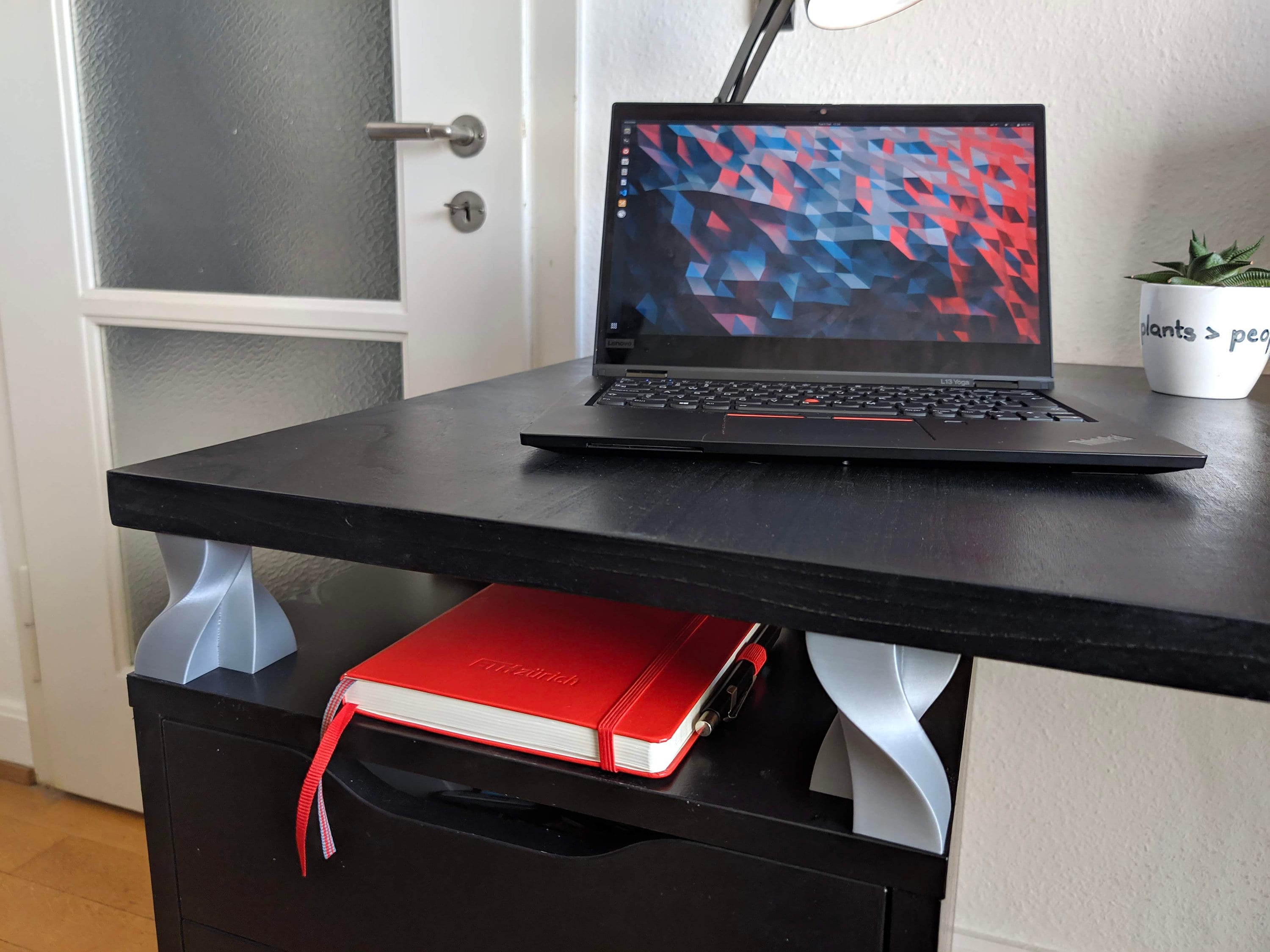 Double Twisted Desk Riser Spiral Desk Riser Desk Risers Ikea Desk Riser