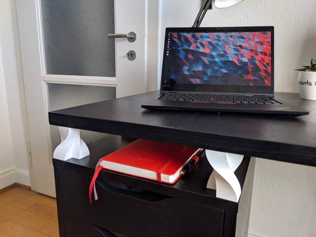 Double Twisted Desk Riser Spiral Desk Riser Desk Risers Ikea Desk Riser