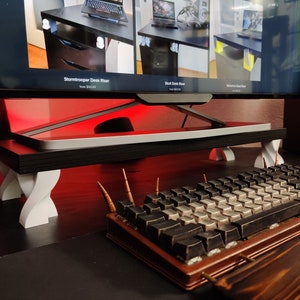 Double Twisted Monitor Riser | Spiral Monitor Riser | Monitor risers | Monitor Elevator | Modular Monitor Riser | 3D Printed Monitor Risers