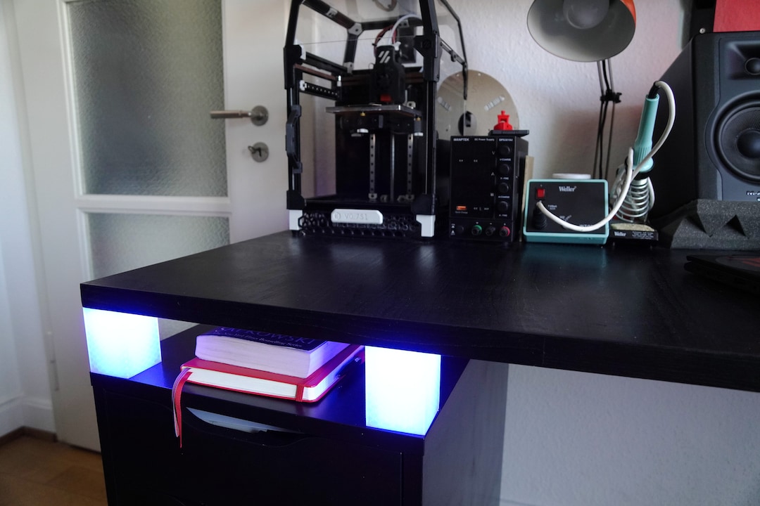 RGB Glowing Desk Riser RGB Desk Riser Desk Risers Ikea Desk Riser
