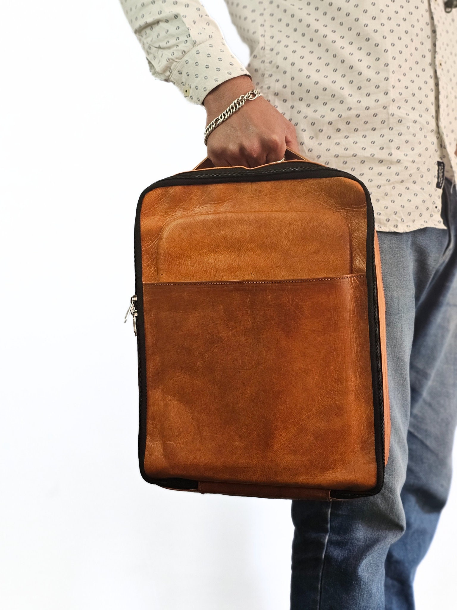 Sacoche/sac à Selle En Cuir Marron – S/H, Style Cavalier