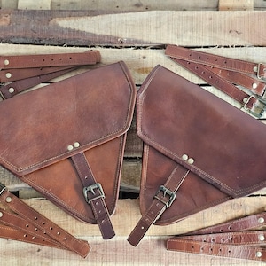 Leather Motorcycle Saddle Bag: Triangle Bike Bag, BMW K Series