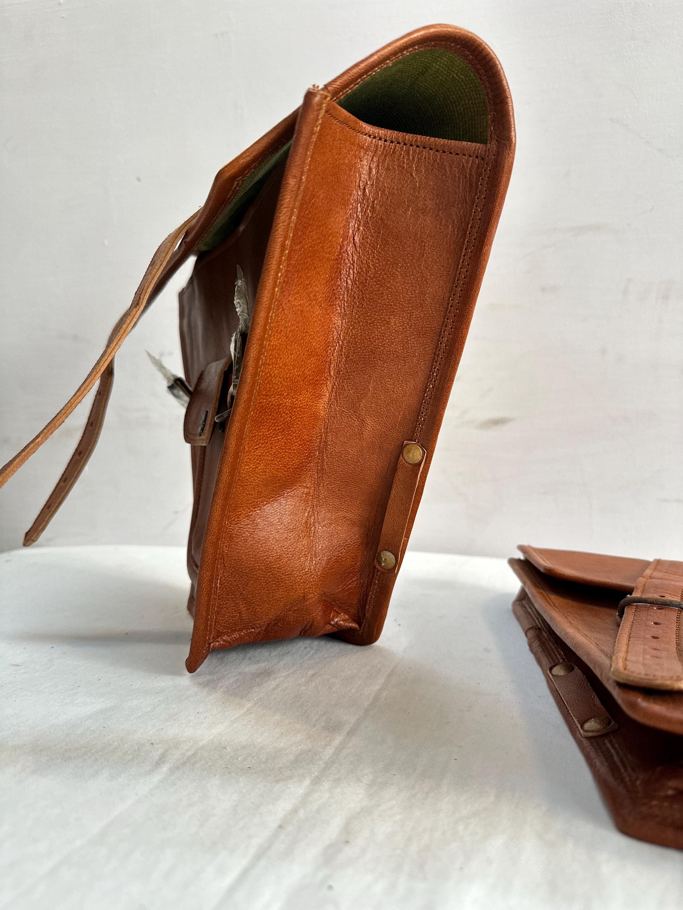 カフェレーサーバイクサイドサドルバッグ荷物ツールバッグ本革1ペア