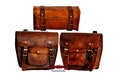 Leather Motorcycle Saddle Bag Vintage Rust Brown Leather Saddlebags Panniers 2 Side Motorbike Natural Leather Set of 2 Bags