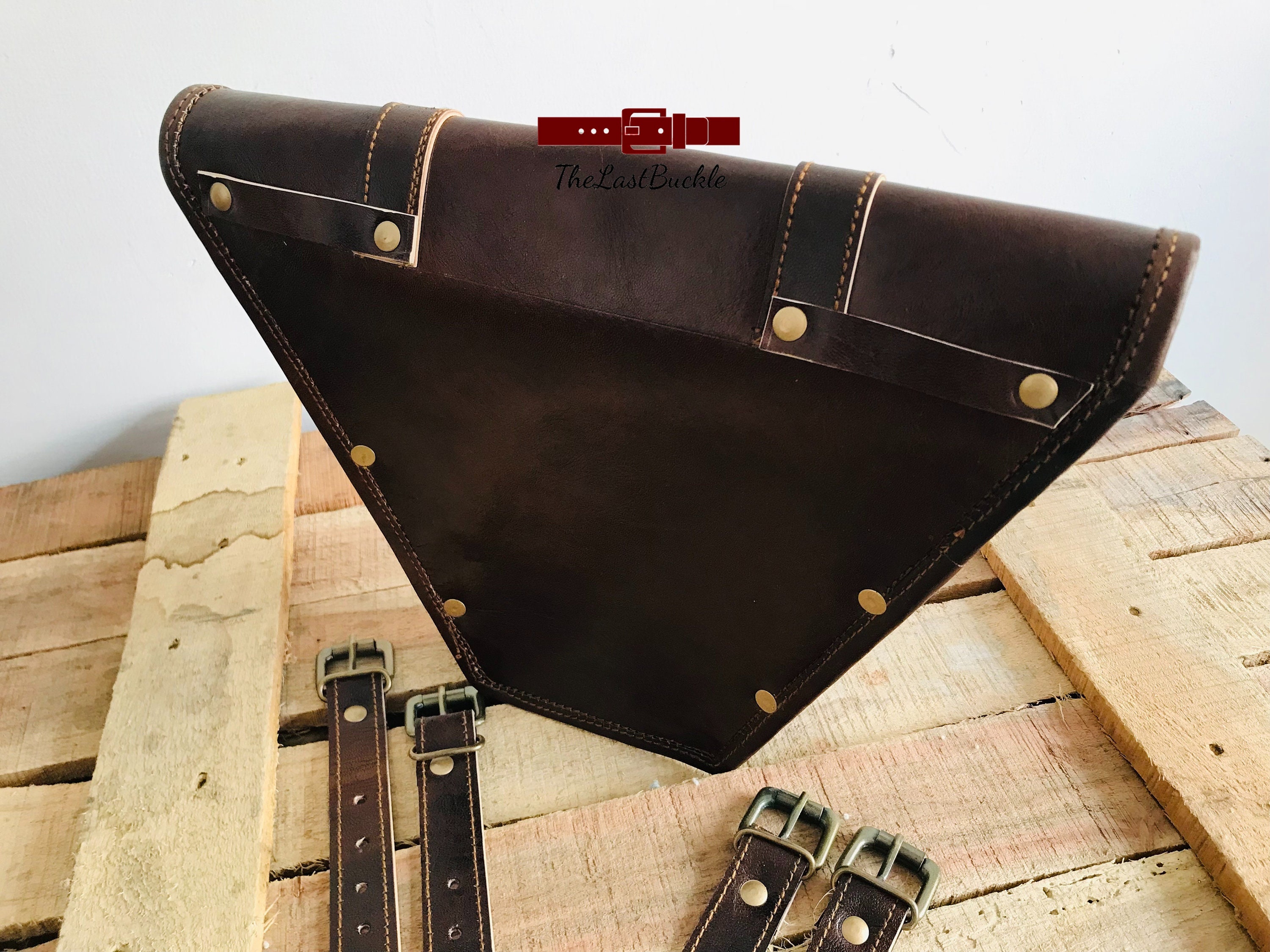 CAFE RACER Motorcycle Saddle Bag Side Bags Luggage Bag Genuine Etsy