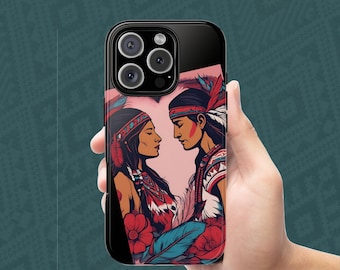Tribal-Inspired Protective iPhone Case, Native Style Art, Boho Phone Cover