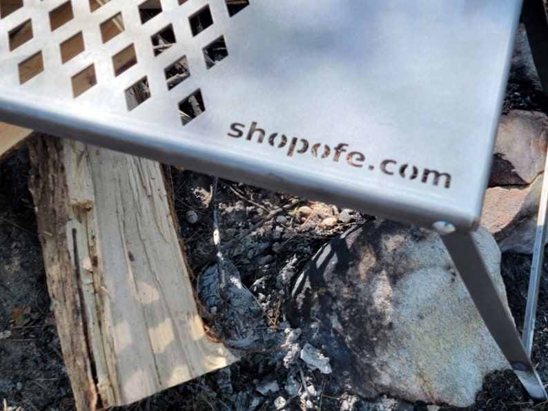 Heavy Duty Folding CampFire Grill Grate image 2