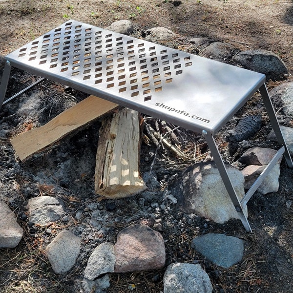 Heavy Duty Folding CampFire Grill Grate