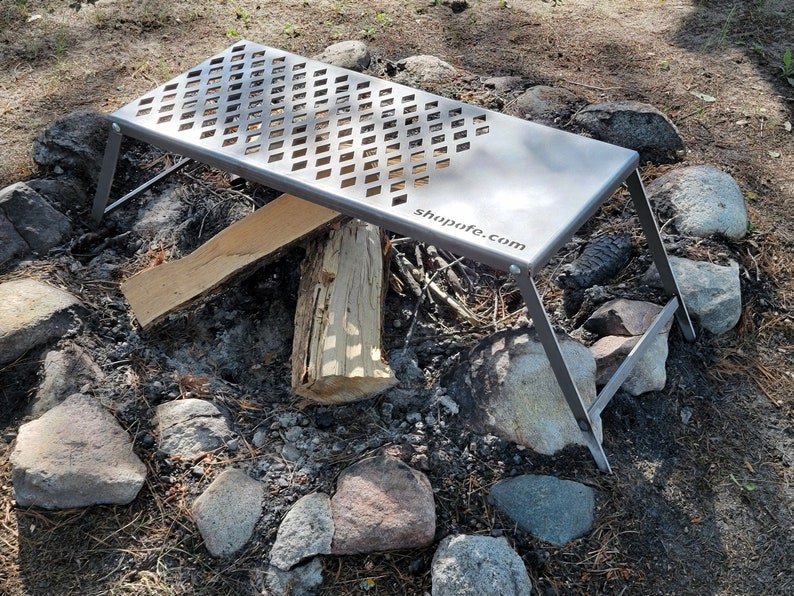 Heavy Duty Folding CampFire Grill Grate image 1