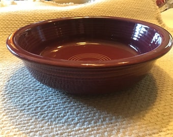 Fiesta Homer Laughlin VINTAGE Berry Fruit Bowl in Rare Cinnabar HLC Genuine Fiesta USA- terrific condition!