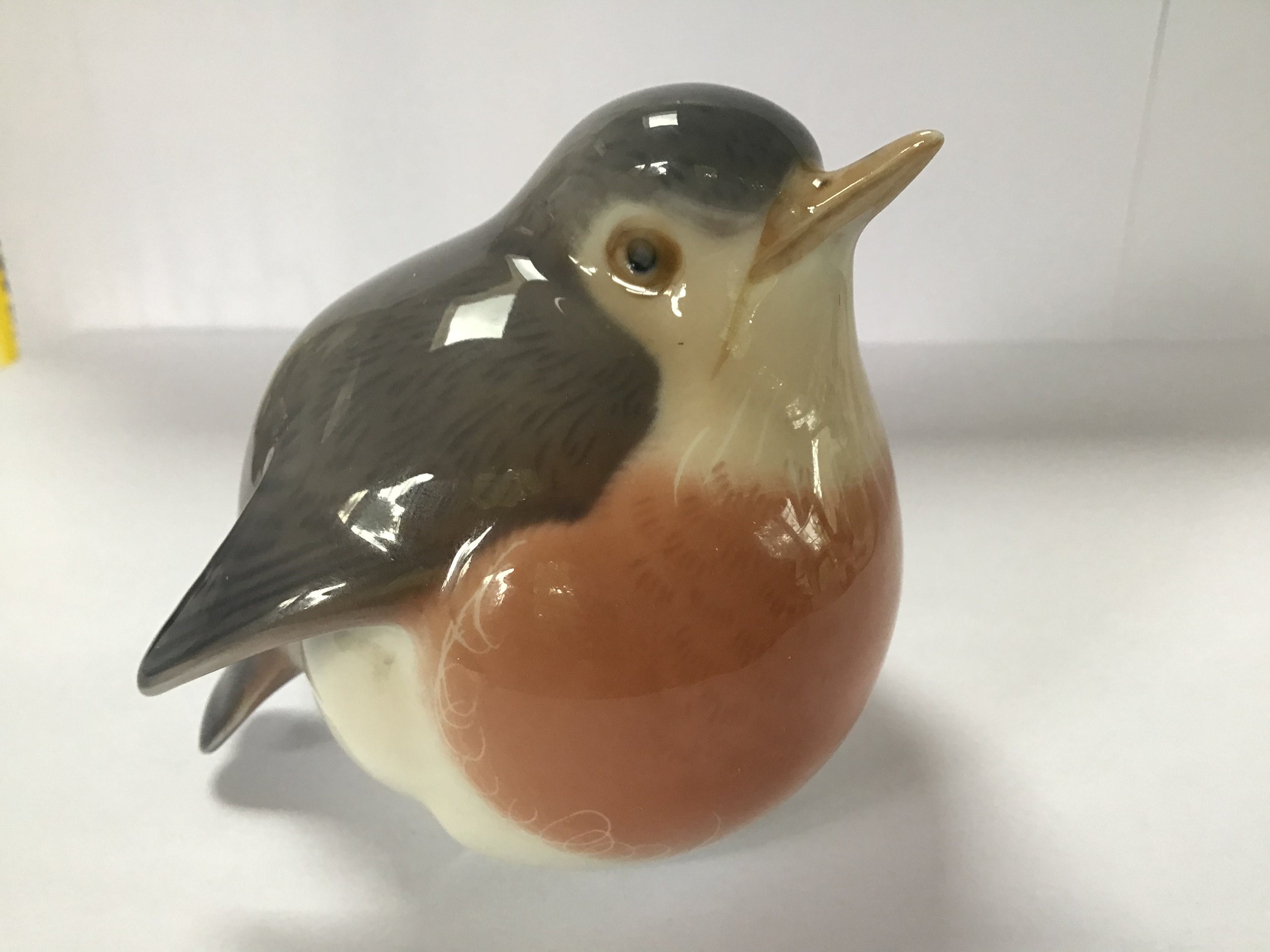 Royal Copenhagen Robin Porcelain Figurine Bird Denmark Etsy