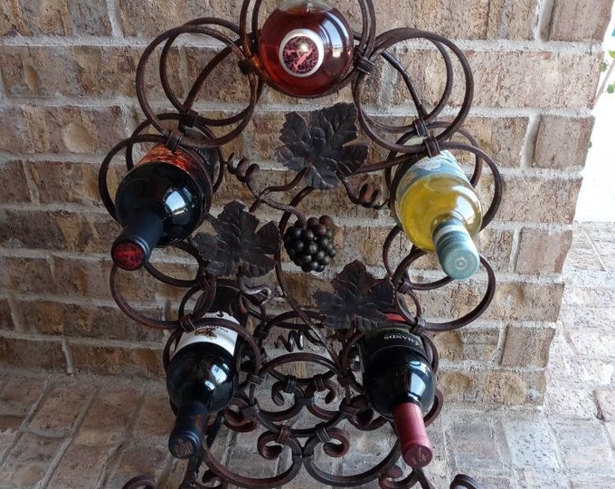 Hand Forged Grape Vine Wine Rack - Etsy