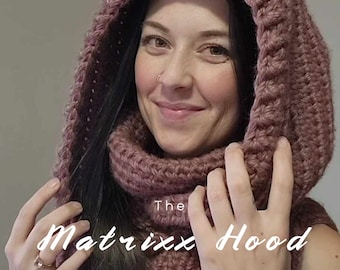 Matrix Hood, Cowl Scarf Hood, Hybrid Scarf Hood, Matrix Hoodie, Scarf Hood, Cowl Scarf Dickie, Hooded Dickie, Winter Wear, Winter Gear, Hood