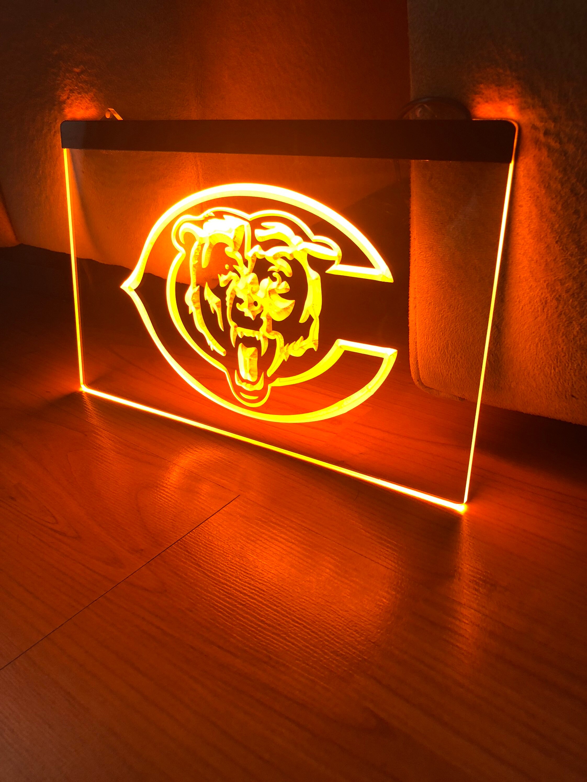 Chicago Bears LED Neon Orange Light Sign Etsy UK