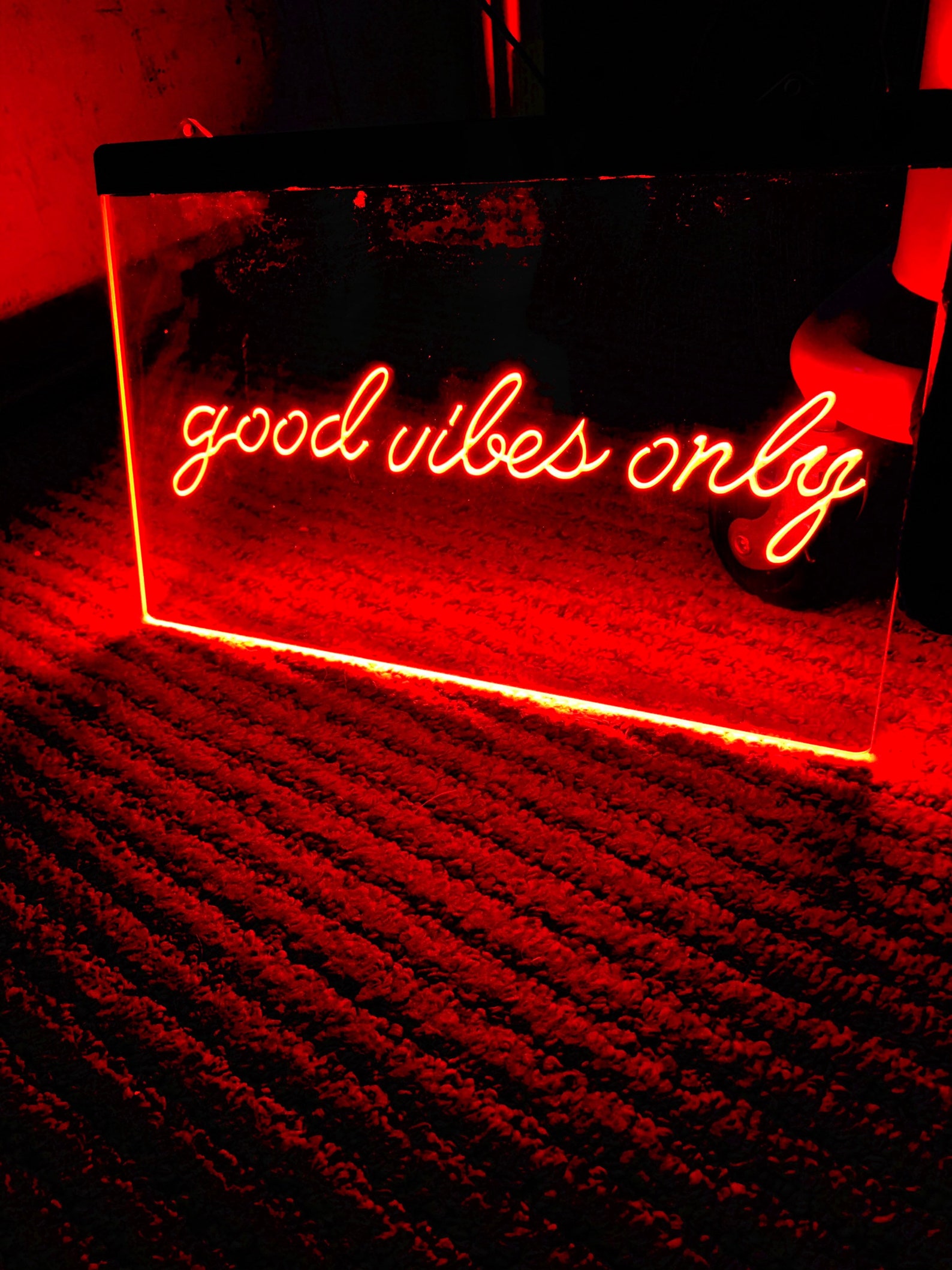 Good Vibes LED Neon Red Light Sign Etsy