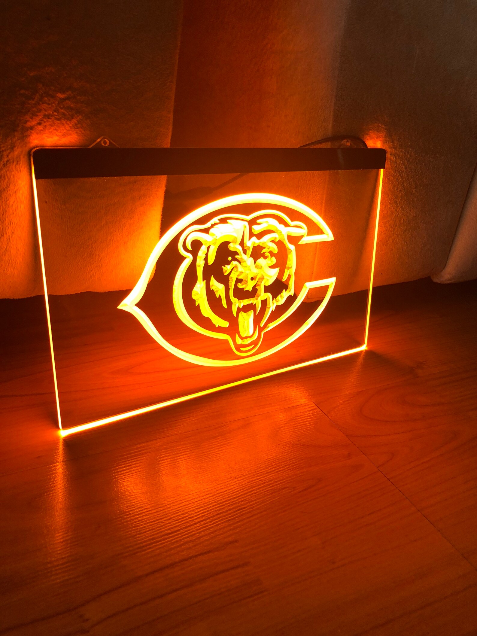 Chicago Bears LED Neon Orange Light Sign Etsy UK