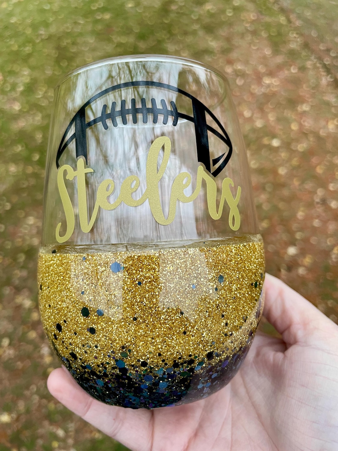 Steelers Wine Glass - Etsy