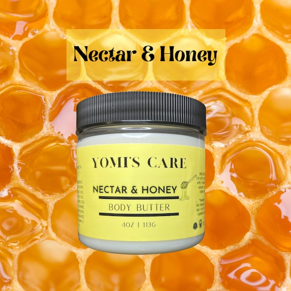Nectar and Honey Body Butter | Scented Body Butter | For dry skin | Eczema | Flaky Skin | Stretch Marks | Dark Spots | Dry patches | Dull