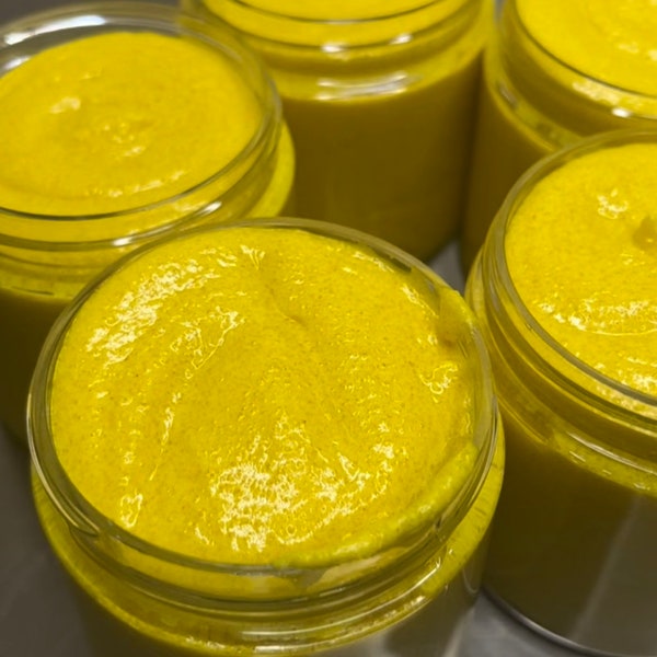 Tumeric foaming lip and face scrub for DARK SPOTS| dry skin | dry patches | skin brightening | promotes smooth skin|Chapped lips|minty scent