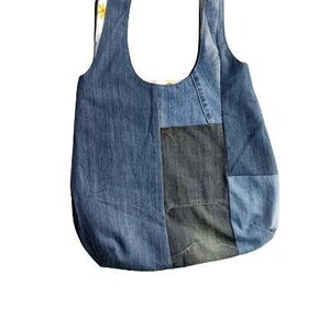 Eva large embroidered store denim tote bag
