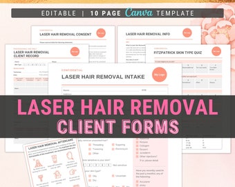 Laser Hair Removal Consent Forms Laser hair removal aftercare template Esthetician templates laser hair removal template waxing consent form