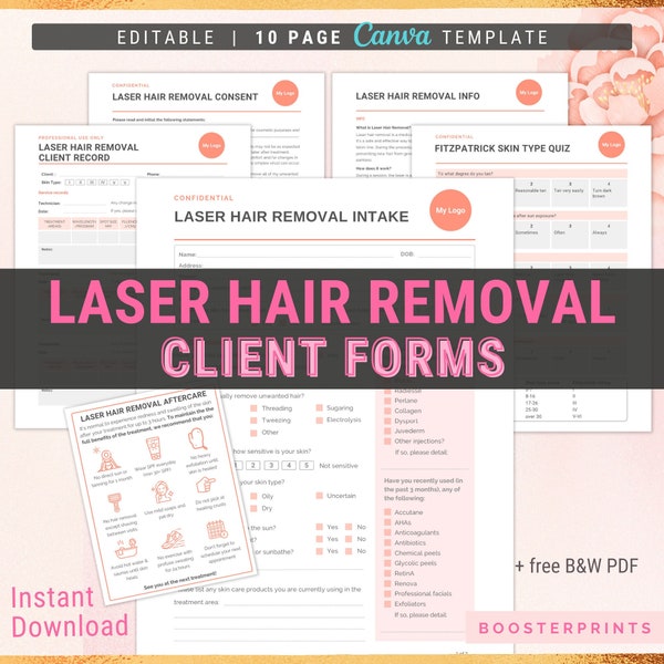 Laser Hair Removal Consent Forms Laser hair removal aftercare template Esthetician templates laser hair removal template waxing consent form