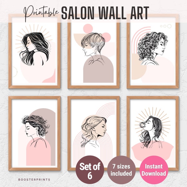 Hair Salon Wall Art Etsy