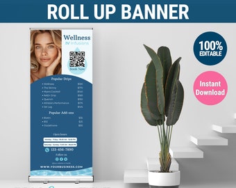 IV therapy posters Retractable IV Banner Iv rollup banner iv event Banner iv vitamin therapy marketing iv drip marketing canva iv hydration