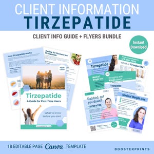 Medical weight loss marketing Tirzepatide flyer client info medical weight loss program tirzepatide template glp1 ozempic semaglutide
