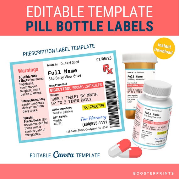 Word Rx Label Template Medicine Label Design Template Word