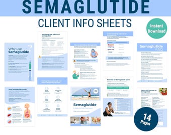 Semaglutide Info Sheets Client Medical Weight Loss Clinic Semagluetide  Template Glp1 Weigh Loss Ozempik Wegovy Canva Template Medical Weight - Etsy