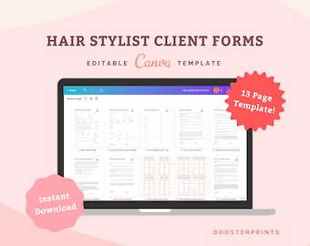 Hair Salon forms Hairdresser consent forms Hair Stylist Client Form template hair extension aftercare chemical treatment hairstylist intake