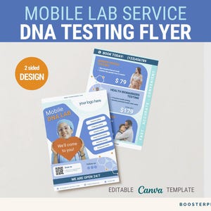 Mobile lab flyer DNA testing flyer template Mobile lab marketing DNA flyer medical flyer medical template concierge flyer dna test brochure