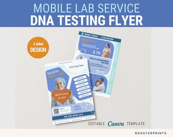Mobile lab flyer DNA testing flyer template Mobile lab marketing DNA flyer medical flyer medical template concierge flyer dna test brochure