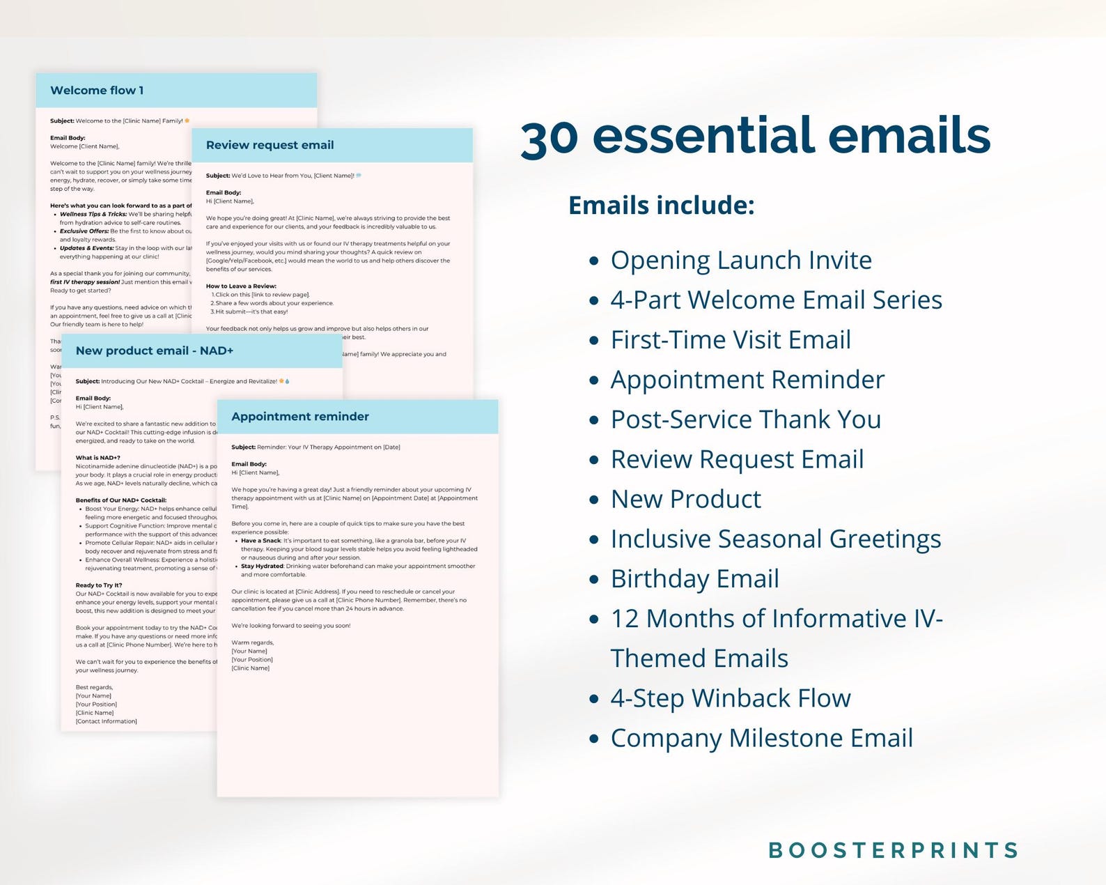 Vascular Email Examples IV Hydration Templates IV Email Marketing Kit 30 Essential Iv Hydration ...