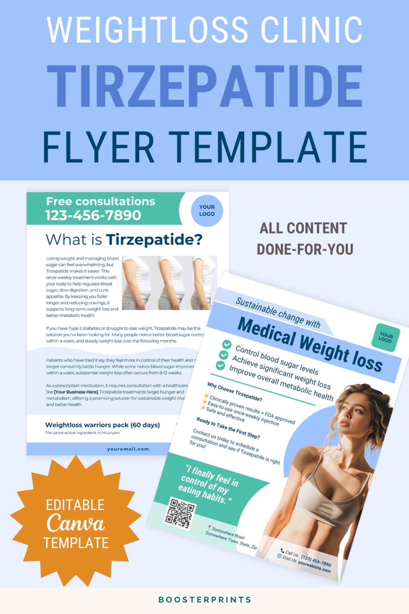 Tirzepatide Flyer Template Weight Loss Brochure Medical Weight Loss ...
