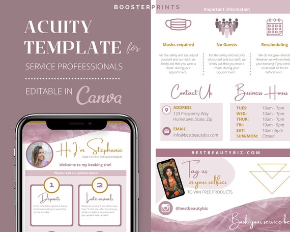 Acuity Esthetician booking Acuity booking site Acuity diy website booking MUA Acuity Lash Online booking Acuity design Hairstylist Acuity