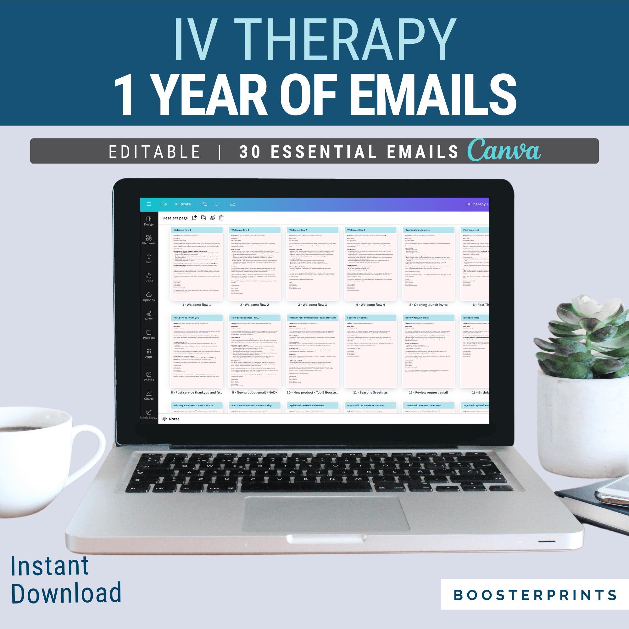 Vascular Email Examples IV Hydration Templates IV Email Marketing Kit 30 Essential Iv Hydration ...
