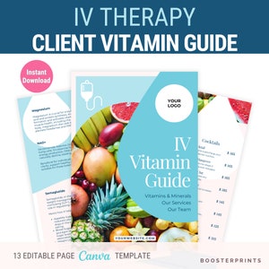 IV Vitamin Therapy Guide ebook IV vitamin therapy template IV infusion template iv therapy guide iv drip educational template iv hydration