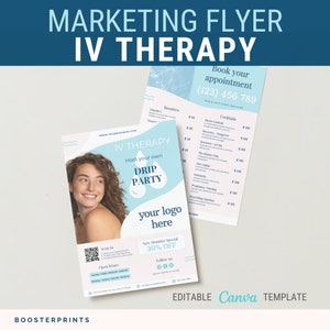 IV therapy brochure IV infusion flyer template IV therapy marketing Iv flyer Iv therapy flyer Iv Trifold Iv hydration flyer iv drip brochure
