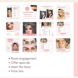 Microblading Insta Posts 50 PMU Instagram Flyers Posts IG Stories Pmu ...